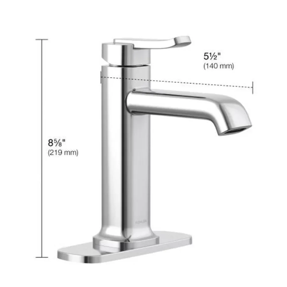 Kohler Riverly Widespread Bathroom Faucet, Chrome